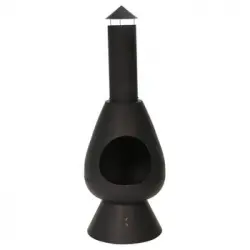 Chimenea Con Tubo Ambient Negro 110 Cm Progarden
