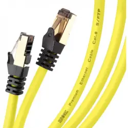 Duronic Cable de Red SFTP Cat8 0.5m Amarillo
