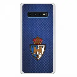 Funda Oficial Escudo S.d. Ponferradina Fondo Textura Azul Para Samsung Galaxy S10 Plus