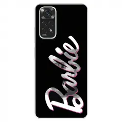 Funda Para Xiaomi Redmi Note 11 Pro 5g Oficial De Mattel Barbie Logo Barbie Silicona Negra - Barbie