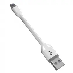 Ksix Cable Lightning a USB 10cm Blanco