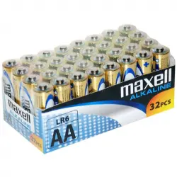 Maxell Alkaline Pack Pilas AA LR6 32 Unidades