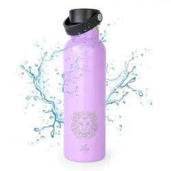 Runbott Zodiac Botella Térmica Sport De 0.6l Con Interior Cerámico Leo Lila