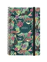 Agenda anual 2024 Finocam A6 Design Collection E5 semana vista horizontal Selva catalán