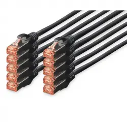 Digitus Cable de Red S-FTP Cat. 6 LSZH 1m Negro 10 Unidades