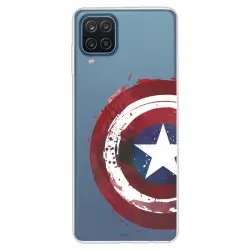 Funda Oficial de Marvel Capitán América Escudo Transparente para Samsung Galaxy A12