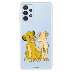 Funda Para Samsung Galaxy A13 4g Oficial De Disney Simba Y Nala Silueta - El Rey León