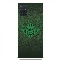 Funda Para Samsung Galaxy A71 Del Betis Escudo Verde Fondo Trama - Licencia Oficial Real Betis Balompié
