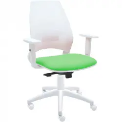 La Silla de Claudia 4U Silla Ergonómica Profesional Para Oficina Brazos Regulables Respaldo Malla Verde Pistacho