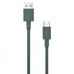 Nubbeh Borealis Cable USB-A a USB-C de Silicona Líquida 1.5m 3a 18W Verde