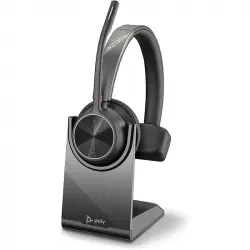 Poly Voyager 4310 UC Auricular Inalámbrico Monoaural con Base de Carga Negros