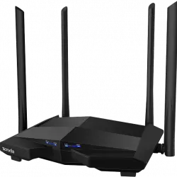 Router inalámbrico - Tenda AC10, WiFi, MU-MIMO, Dual Band, 4x6dBi Antenas, 4 x Gigabit (1*WAN/3*LAN), Negro
