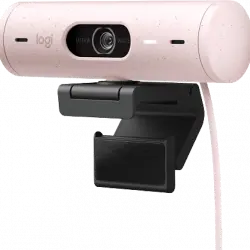 Webcam - Logitech Brio 500, Full HD 1080p, Enfoque automático, Micrófono con reducción de ruido, Rosa