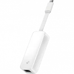 Adaptador - TP-Link UE300C, USB-C a RJ-45, 1000 Mbps, Gigabit Ethernet, Blanco