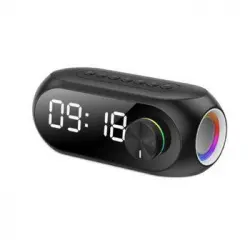 Altavoz Blaupunkt Blp2250n Bluetooth, Reloj/despertador+fm+usb+aux+sd Color Negro
