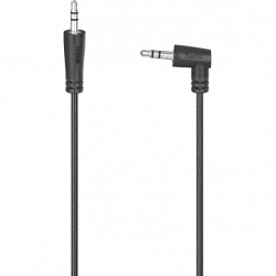 Cable Audio - Hama 00205286, De conector Jack 3.5 mm a 90º, 1.5 m, Negro