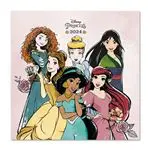 Calendario de pared 2024 Erik 30x30cm Disney Princess Classics