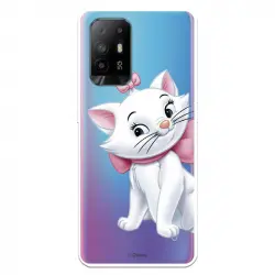 Funda para Oppo A74 4G Oficial de Disney Marie Silueta - Los Aristogatos