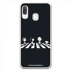 Funda Para Samsung Galaxy A40 Oficial De Peanuts Personajes Beatles - Snoopy