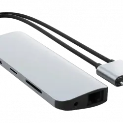 Hub USB - Hyper HD392, 10 Puertos en 2, Para Mackbook Air/Pro, 5 Gbit/s, Plata