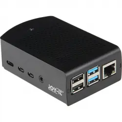 Joy-It rb-ALUcaseP4+06 Carcasa Aluminio para Raspberry Pi 4 B