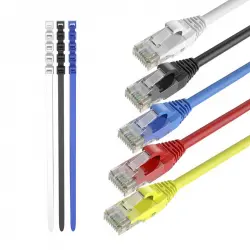 Max Connection Pack 5 Cables de Red UTP RJ45 Cat.6 24AWG 1.5m + 15 Bridas