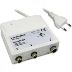Metronic Amplificador Antena TV/FM 2 Salidas