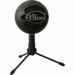 Micrófono - Blue Snowball Black Ice, USB, Para PC, Mac y PS4, Negro