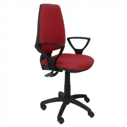 Piqueras y Crespo Elche S Bali Silla de Oficina Brazos Fijos Ruedas Nylon Granate