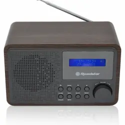 Radio Portátil Digital Vintage Dab/ Dab+/ Fm, Conectado A La Red O A Pilas, Despertador Dual Madera Roadstar Hra-700d+/wd