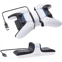 Raptor Gaming CS200 Estación de Carga Doble para Mandos Inalámbricos PS4/PS5