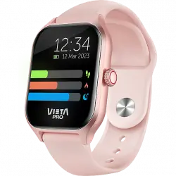 Smartwatch - Vieta Pro Go 2, Carga Magnética, IP67, Monitor de sueño, Autonomía 7 días, Rosa