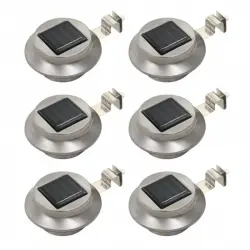 VidaXL Pack 6 Focos Solares LED Redondos para Exterior 12cm