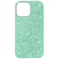 Avizar Funda Purpurina Extraíble de Silicona Semirrígida Verde para iPhone 13 Mini