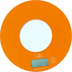 Balanza de cocina - Jata 722 P, Peso máximo 5Kg, Escala medición 1g, Display LCD 4 digitos, Naranja