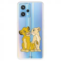 Funda Oficial de Disney Simba y Nala Silueta El Rey León para Realme 9 Pro+