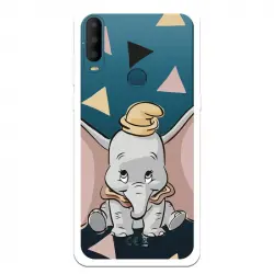 Funda Para Alcatel 1s 2020 Oficial De Disney Dumbo Silueta Transparente - Dumbo