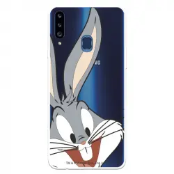 Funda Para Samsung Galaxy A20s Oficial De Warner Bros Bugs Bunny Silueta Transparente - Looney Tunes