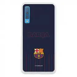 Funda Para Samsung Galaxy A7 2018 Del Barcelona Barsa Fondo Azul - Licencia Oficial Fc Barcelona