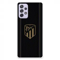 Funda Para Samsung Galaxy A72 5g Del Atleti Escudo Dorado Fondo Negro - Licencia Oficial Atlético De Madrid