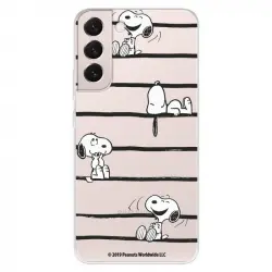 Funda para Samsung Galaxy S22 Oficial de Peanuts Snoopy Rayas - Snoopy
