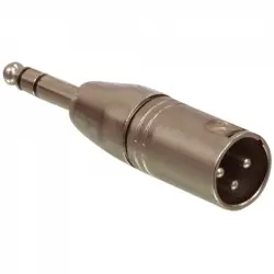 Goobay Adaptador XLR Estéreo a Jack 6.35mm Macho/Macho Gris