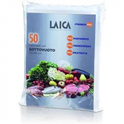 Laica VT3504 Gofrado Pack 50 Bolsas Envasado al Vacío 20x28cm