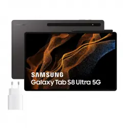 Samsung Galaxy Tab S8 Ultra 5G 512GB Negra + Cargador 25W