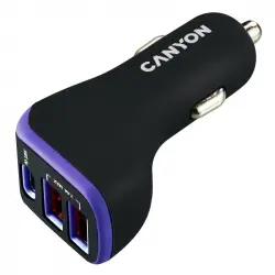 Canyon Cargador para Coche USB-C + 2xUSB 18W