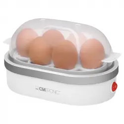 Clatronic EK 3497 Cuece Huevos Eléctrico, 6 Huevos Cocidos, Base Calefactable Antiadherente