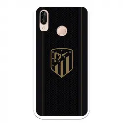 Funda Para Huawei P20 Lite Del Atleti Escudo Dorado Fondo Negro - Licencia Oficial Atlético De Madrid