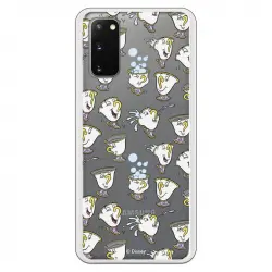 Funda para Samsung Galaxy S20 Oficial de Disney Chip Potts Siluetas La Bella y La Bestia
