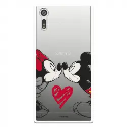 Funda Para Sony Xperia Xz Oficial De Disney Mickey Y Minnie Beso - Clásicos Disney