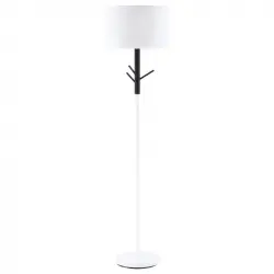 Homcom Lámpara De Pie Con Ganchos Casquillo E27 Máx. 40w Ø38x158 Cm Blanco